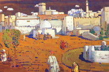 Копия картины "арабский город" художника "кандинский василий"