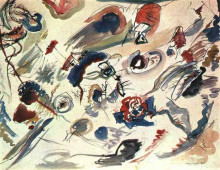 Репродукция картины "первая абстрактная акварель" художника "кандинский василий"