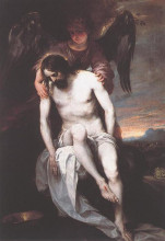 Картина "dead christ supported by an angel" художника "кано алонсо"