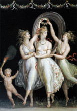 Копия картины "the three graces dancing" художника "кано́ва анто́нио"