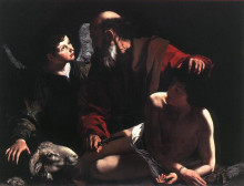 Копия картины "жертвоприношение исаака" художника "караваджо"