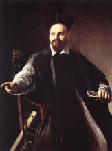 Репродукция картины "портрет маффео барберини" художника "караваджо"