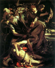 Репродукция картины "преображение святого павла" художника "караваджо"