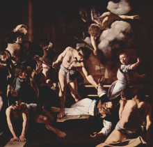 Картина "мученичество святого матфея" художника "караваджо"