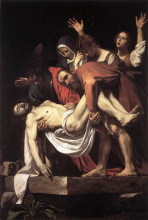 Копия картины "погребение христа" художника "караваджо"