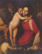 Копия картины "святое семейство с иоанном крестителем" художника "караваджо"