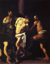 Копия картины "бичевание христа" художника "караваджо"