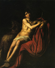 Копия картины "иоанн креститель" художника "караваджо"
