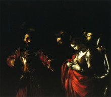 Копия картины "мученичество святой урсулы" художника "караваджо"