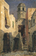 Копия картины "na ilha de capri" художника "карвалью да силва порто антонио"