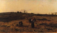 Репродукция картины "charneca de belas ao p&#244;r-do-sol" художника "карвалью да силва порто антонио"