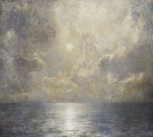 Копия картины "moonlit seascape" художника "карлсен эмиль"