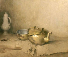 Картина "brass kettle with porcelain coffee pot" художника "карлсен эмиль"