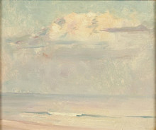 Репродукция картины "study of clouds" художника "карлсен эмиль"