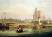 Репродукция картины "the shipyard at hessle cliff" художника "кармайкл джон уилсон"