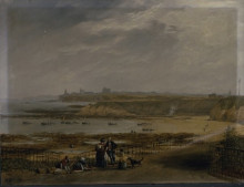 Репродукция картины "cullercoats looking towards tynemouth - ebb tide" художника "кармайкл джон уилсон"