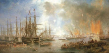 Копия картины "the bombardment of sveaborg, 9 august 1855" художника "кармайкл джон уилсон"