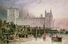 Картина "the houses of parliament in course of erection" художника "кармайкл джон уилсон"