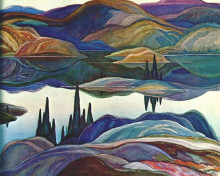 Картина "mirror lake" художника "кармайкл франклин"