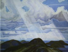 Копия картины "snow flurries, north shore of lake superior" художника "кармайкл франклин"