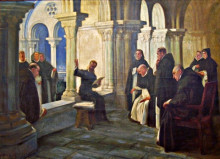 Копия картины "cam&#245;es lendo os lus&#237;adas aos frades de s&#227;o domingos" художника "карнейро антонио"