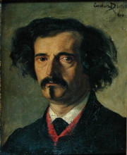Копия картины "portrait of jules barbey d&#39;aurevilly" художника "каролюс-дюран"