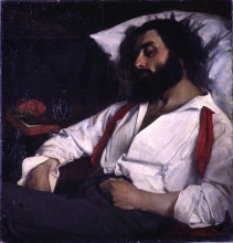 Копия картины "sleeping man" художника "каролюс-дюран"