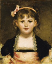 Репродукция картины "portrait of a girl" художника "каролюс-дюран"