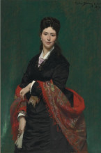 Картина "portrait of madame marie clerc" художника "каролюс-дюран"