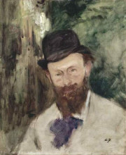 Репродукция картины "portrait of edouard manet" художника "каролюс-дюран"