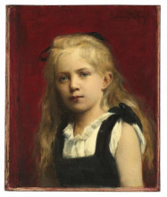 Копия картины "portrait of a girl" художника "каролюс-дюран"