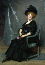Репродукция картины "portrait of lucy lee robbins" художника "каролюс-дюран"