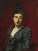 Картина "portrait of the countess lily de roussy de sales" художника "каролюс-дюран"