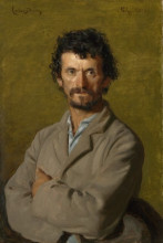 Копия картины "the artist&#39;s gardener" художника "каролюс-дюран"