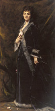 Копия картины "a portrait of helena modjeska chlapowski" художника "каролюс-дюран"