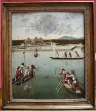 Репродукция картины "hunting on the lagoon" художника "карпаччо витторе"
