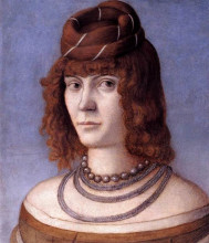 Репродукция картины "portrait of a woman" художника "карпаччо витторе"