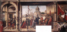 Репродукция картины "the arrival of the english ambassadors" художника "карпаччо витторе"