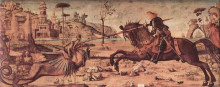 Картина "st. george killing the dragon" художника "карпаччо витторе"