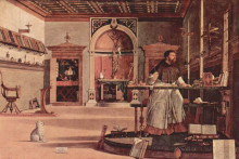 Картина "vision of st. augustine" художника "карпаччо витторе"