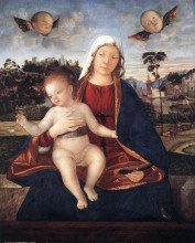 Репродукция картины "madonna and blessing child" художника "карпаччо витторе"