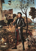 Картина "portrait of a knight" художника "карпаччо витторе"