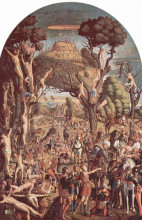 Репродукция картины "the crucifixion and the glorification the ten thousand martyrs on mount ararat" художника "карпаччо витторе"