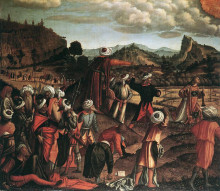 Репродукция картины "the stoning of st. stephen" художника "карпаччо витторе"