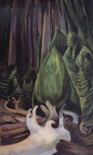 Репродукция картины "sea drift at the edge of the forest" художника "карр эмили"