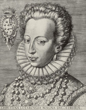 Копия картины "portrait of christine of lorraine, grand duchess of tuscany" художника "карраччи агостино"