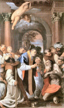 Репродукция картины "the last communion of st. jerome" художника "карраччи агостино"