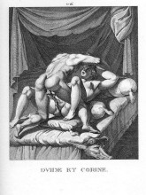 Копия картины "ovid and corine" художника "карраччи агостино"