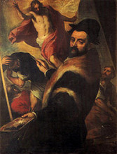 Репродукция картины "self-portrait of agostino carracci" художника "карраччи агостино"