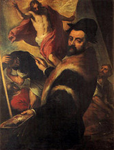 Копия картины "self-portrait of agostino carracci" художника "карраччи агостино"